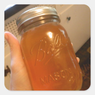 Apple Jelly Canning Jar Vierkante Sticker