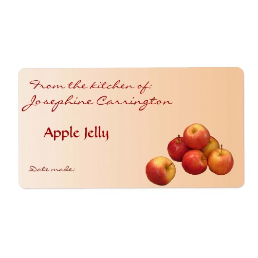Apple Jelly Canning Labels (Voorkant)