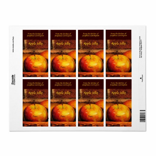 Apple Jelly Labels (Full Sheet)
