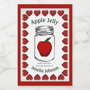 Apple Jelly Made with Love Product 2"x3" Voedselcontainer Etiket