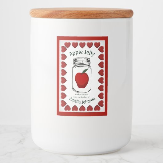 Apple Jelly Made with Love Product 2"x3" Voedselcontainer Etiket (Voorkant)