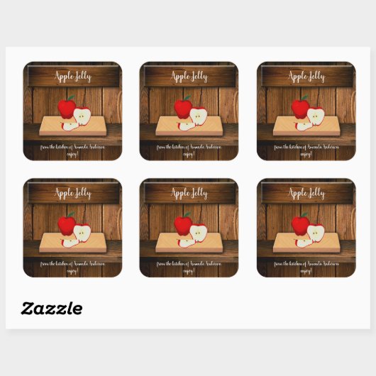 Apple Jelly SQ Canning Label (Vel)