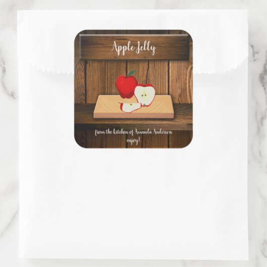 Apple Jelly SQ Canning Label (Tas)
