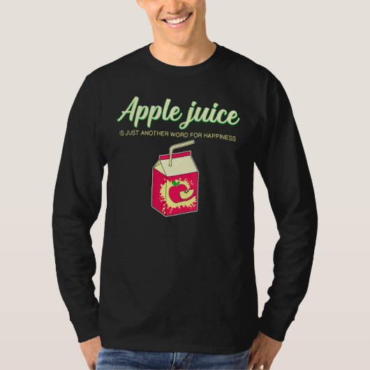 Apple Juice Happiness Fruit Juice T-shirt (Voorkant)