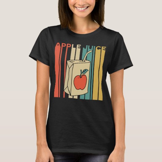 Apple Juice  Retro T-shirt (Voorkant)