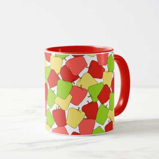 Apple Jumble Pattern Mok (Voorkant rechts)