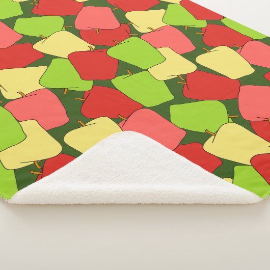 Apple Jumble Pattern Sherpa Deken (3/4)