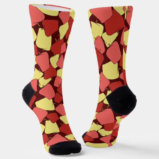 Apple Jumble Pattern Sokken (Gebogen)