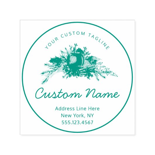 Apple kaneel Herfst of wintervakantie aangepaste t Zelfinktende Stempel (Design)