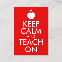 Apple Keep Calm en Teach on Visitekaartje