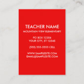 Apple Keep Calm en Teach on Visitekaartje (Achterkant)