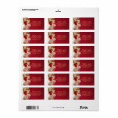 Apple Kerst Goud Sneeuwvlokken Adres Label (Full Sheet)
