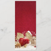 Apple Kerst Goud Sneeuwvlokken Bruiloft Menu (Achterkant)
