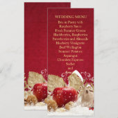 Apple Kerst Goud Sneeuwvlokken Bruiloft Menu (Voorkant / Achterkant)