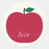 Apple Klassieke Ronde Stickers (Voorkant)