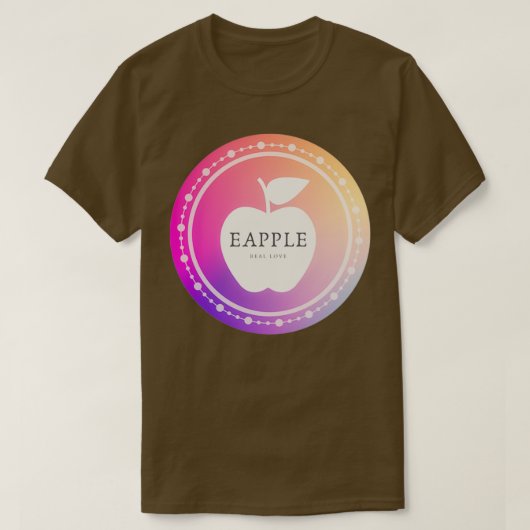 Apple kleurful vegetarian apple lover design t-shirt (Design voorkant)