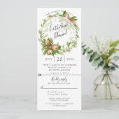 Apple krans bruiloft uitnodiging w rsvp (Staand voorkant)