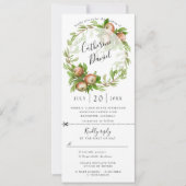 Apple krans bruiloft uitnodiging w rsvp (Voorkant)