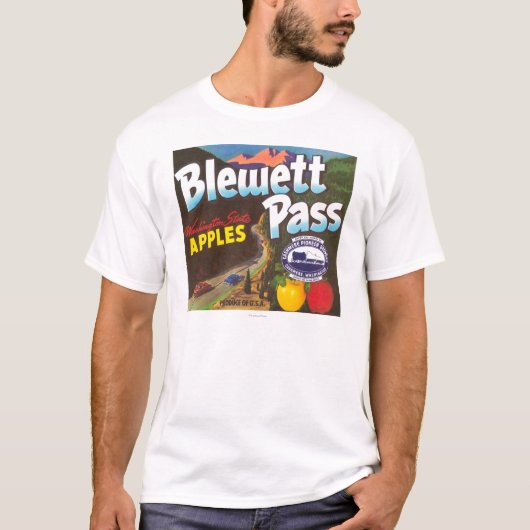 Apple Label Blewett Pass - Cashmere, WA T-shirt (Voorkant)