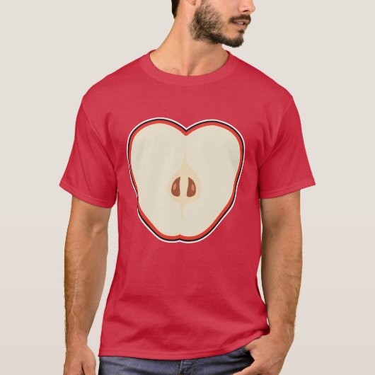 Apple Lazy DIY Halloween Kostuum Grappig Fruit T-shirt (Voorkant)
