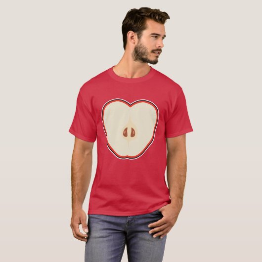 Apple Lazy DIY Halloween Kostuum Grappig Fruit T-shirt (Voorkant volledig)