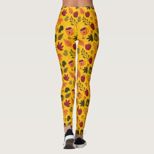 Apple Leaf Cup Patroon Leggings (Achterkant)