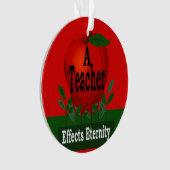 Apple-leerkrachten kerstversiering 2 ornament (voorkant)