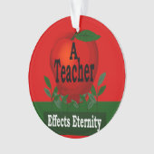 Apple-leerkrachten kerstversiering 2 ornament (voorkant)