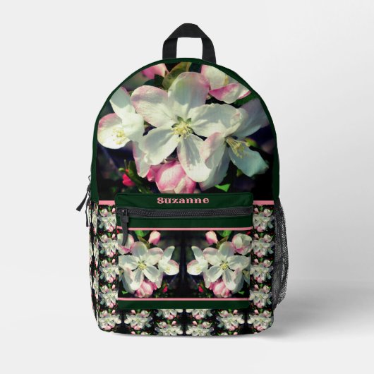  Apple Lente Bloesem Gepersonaliseerde Bloesems Bedrukte Rugzak (Voorkant)