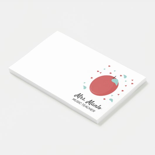 Apple Leraar Script Naam Post-it® Notes (Schuin)
