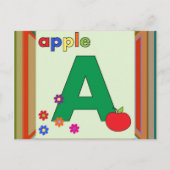 Apple Letter A Briefkaart (Voorkant)