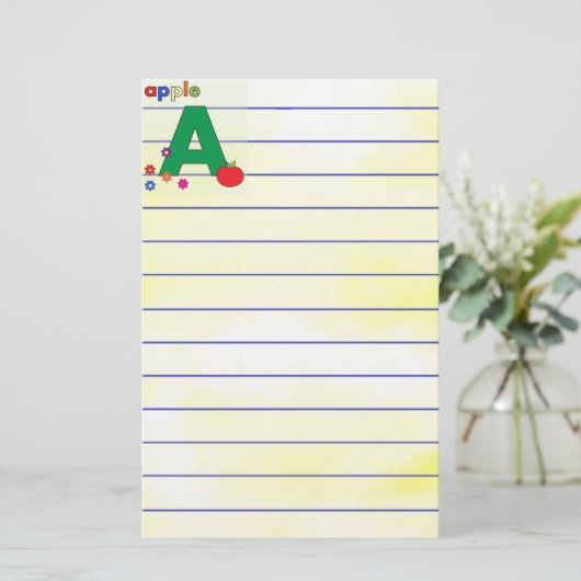 Apple Letter A Briefpapier (Staand voorkant)