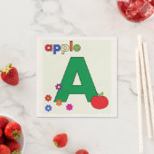 Apple Letter A Napkin Servetten (Insitu)