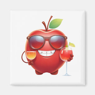Apple Leuke Vrolijke Vakantie Tropische Drink Part Magneet