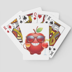 Apple Leuke Vrolijke Vakantie Tropische Drink Part Pokerkaarten