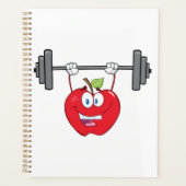 Apple Lifting Gewichten Fitness Fruit Karakter Planner (Voorkant)