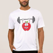 Apple Lifting Gewichten Fitness Fruit Karakter T-shirt (Voorkant)