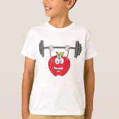 Apple Lifting Gewichten Fitness Fruit Karakter T-shirt (Voorkant)