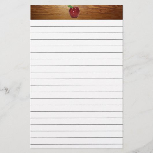 Apple Lined Stationery Briefpapier (Voorkant)