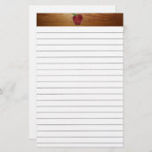 Apple Lined Stationery Briefpapier (Voorkant / Achterkant)