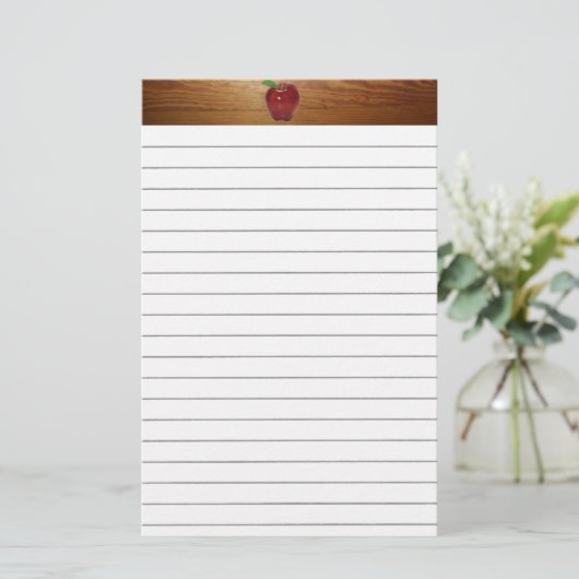 Apple Lined Stationery Briefpapier (Staand voorkant)