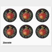 APPLE LOGO Boerderij Orchard Business Appelmoes Kl Ronde Sticker (Vel)