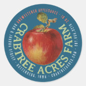 APPLE LOGO Boerderij Orchard Business Applesauce Ronde Sticker (Voorkant)
