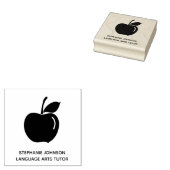 Apple Logo Docent Bijles Thuis Bedrijf Rubberstempel (Gestempeld)