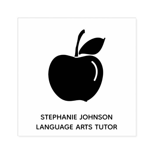 Apple Logo Docent Thuiszaken Rubberstempel (Afrduk)