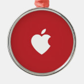 Apple Love Metalen Ornament (Voorkant)