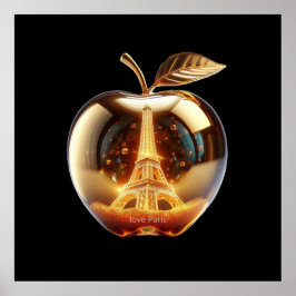 Apple Love Paris Poster