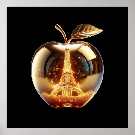 Apple Love Paris Poster (Voorkant)