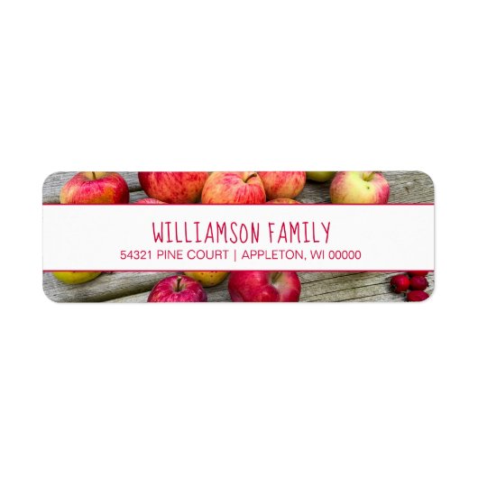 Apple Lovers Family Address Label (Voorkant)
