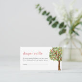 Apple Luier Raffle Kaart Appel van Mijn Oog Baby Plaatskaartje (Staand voorkant)